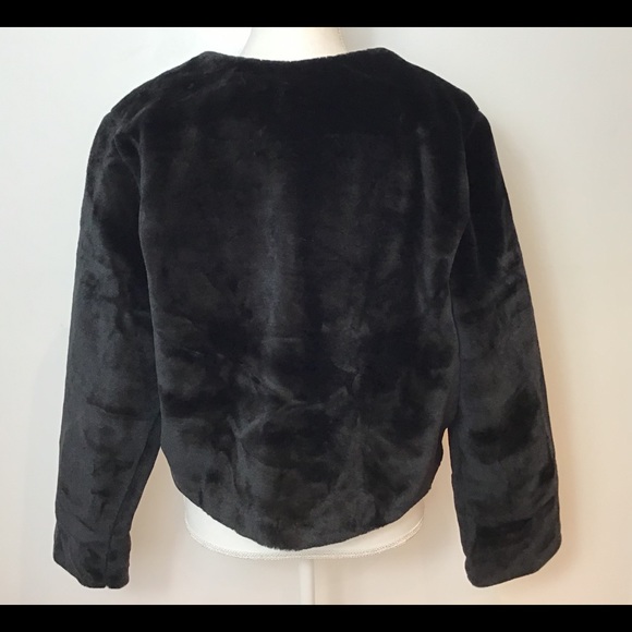 JESSICA LONDON FAUX FUR CAPE BLK NWOT - Picture 2 of 8